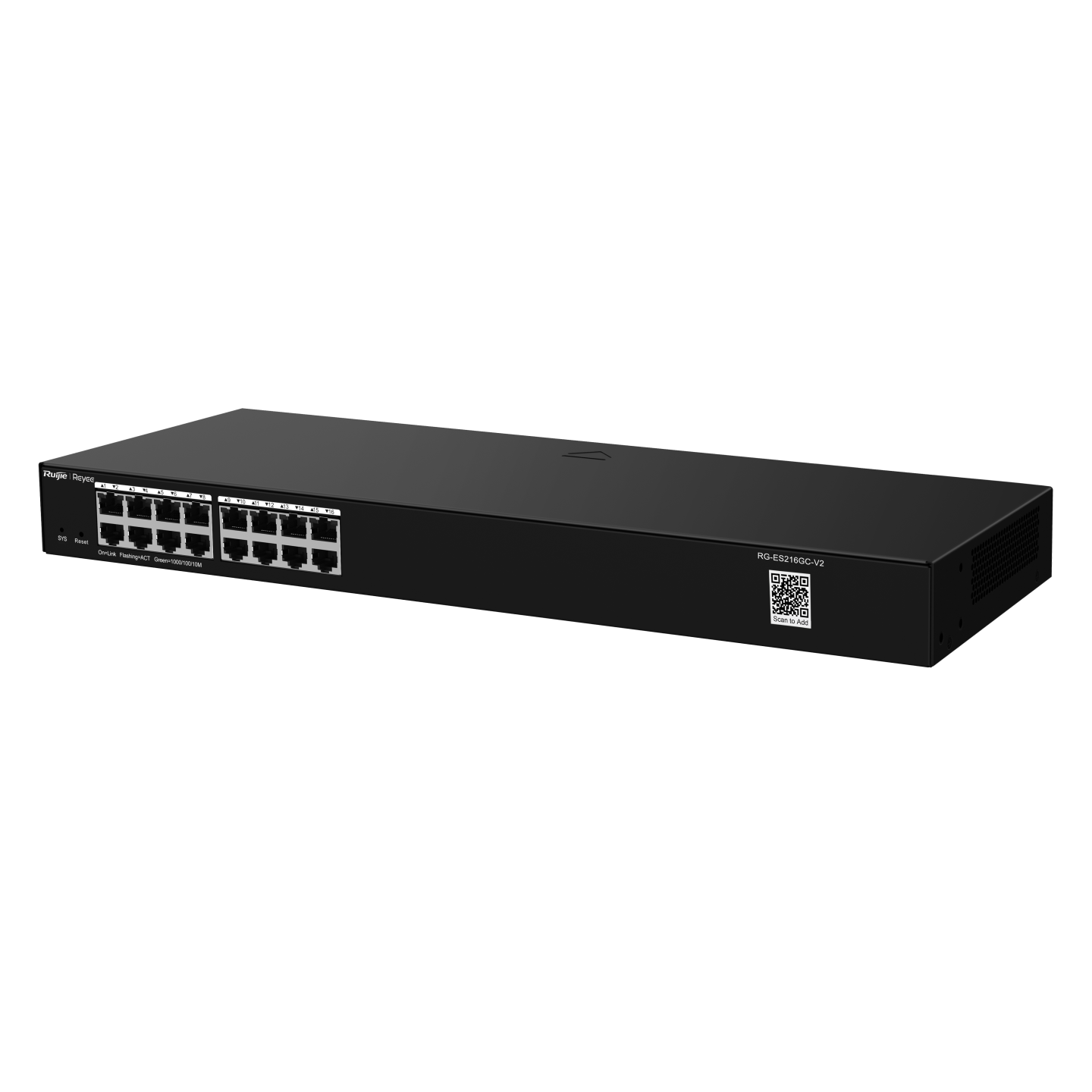 RG-ES216GC, 16-Port Gigabit Smart Cloud Managed Non-PoE Switch