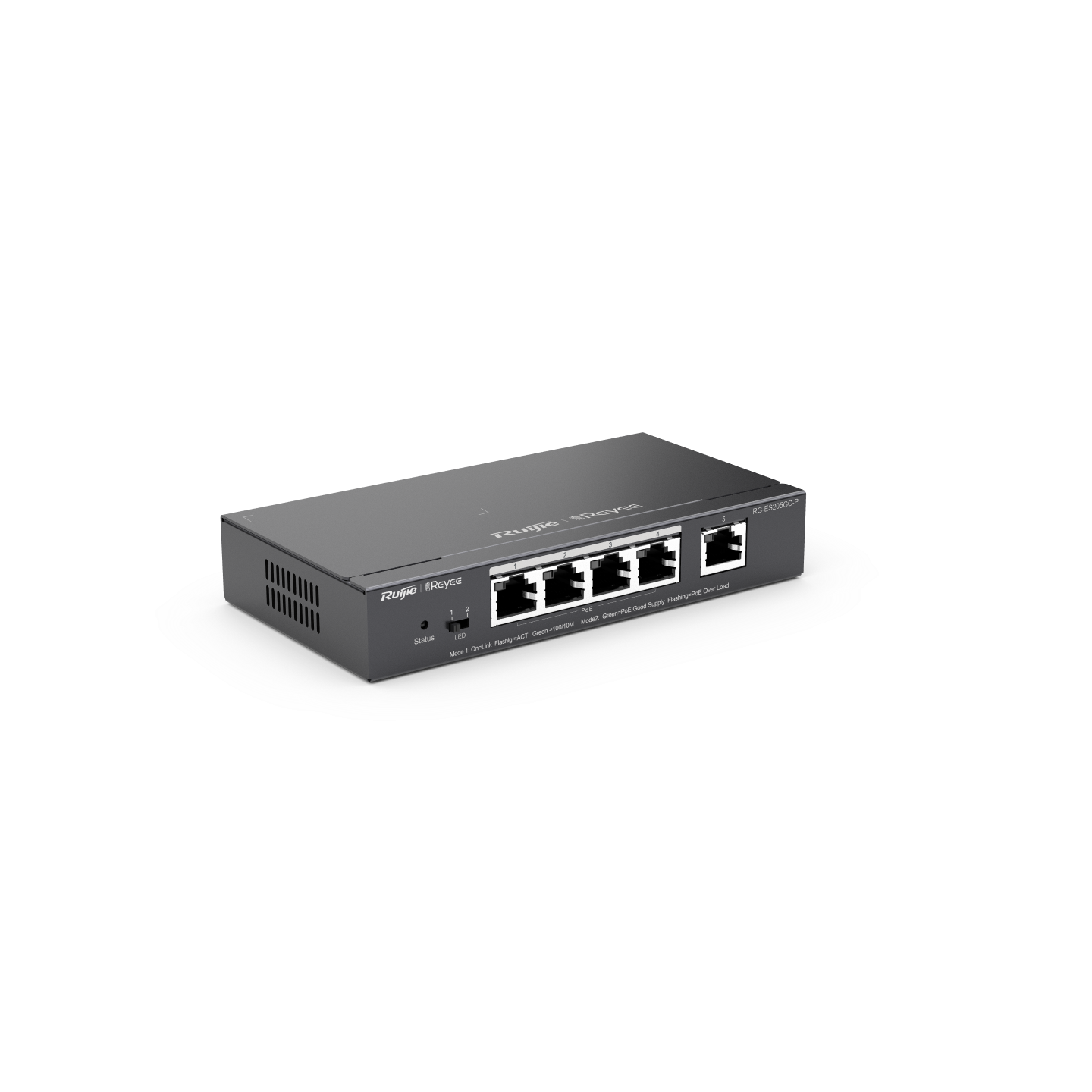 RG-ES205GC-P, 5-Port Gigabit Smart Cloud Mananged PoE Switch