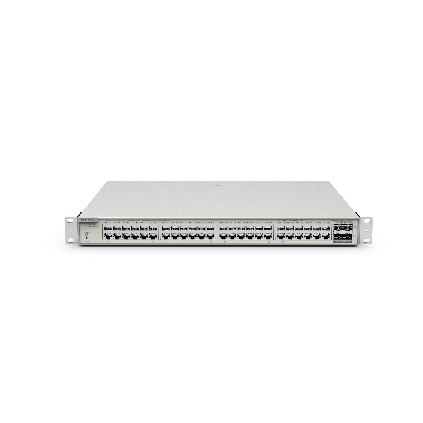 RG-NBS3200-48GT4XS-P, 48-Port Gigabit Layer 2+ Cloud Managed PoE Switch, 4 * 10G Uplink