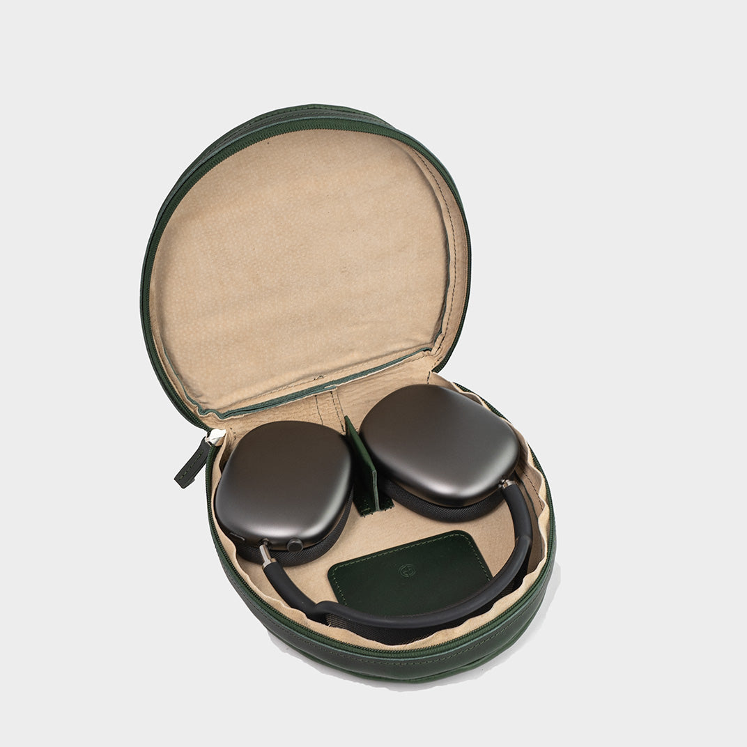 Leather Case for AirPods Max (Forest Green)-1