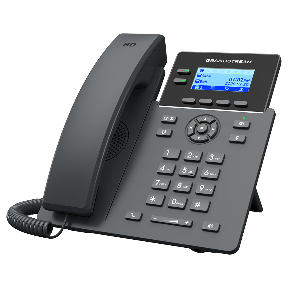 GRP2602P 2-Line Essential IP Phone Designed for Mass Deployment and Easy Management