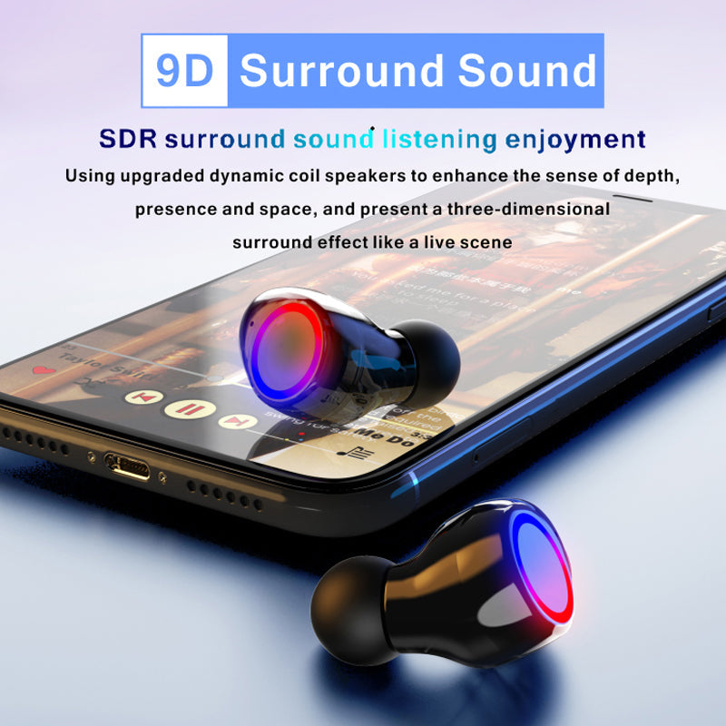 Wireless Bluetooth Earphone with Microphone Sports Waterproof Wireless Headphones-3